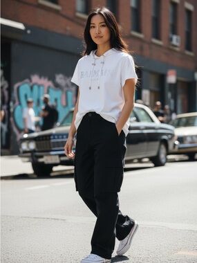 Balmain White Logo Short-Sleeve Hooded Tee